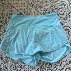Lululemon speed ups Light Blue Shorts